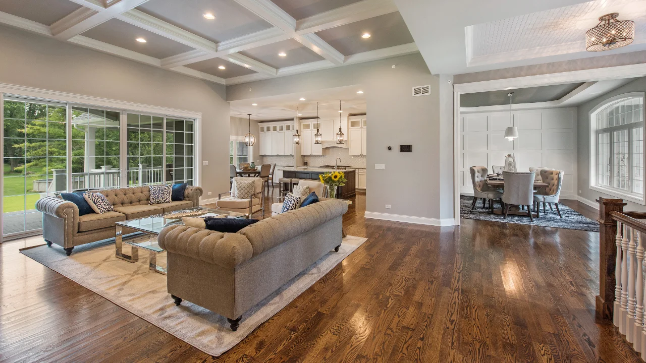 Typical MN home interior with new flooring