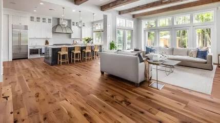 Hardwood flooring installation in a Hillsboro, WI home by MVP Interiors
